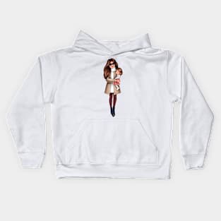 Mother with doughter Kids Hoodie